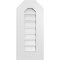 Ekena Millwork Octagonal Top Surface Mount PVC Gable Vent: Functional, w/ 3-1/2"W x 1"P Standard Frame, 12"W x 26"H GVPOT12X2601SF - alternate 1